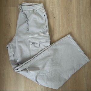 SKIMS Boyfriend Fleece Cargo Sweatpants in Zen Blue size Small